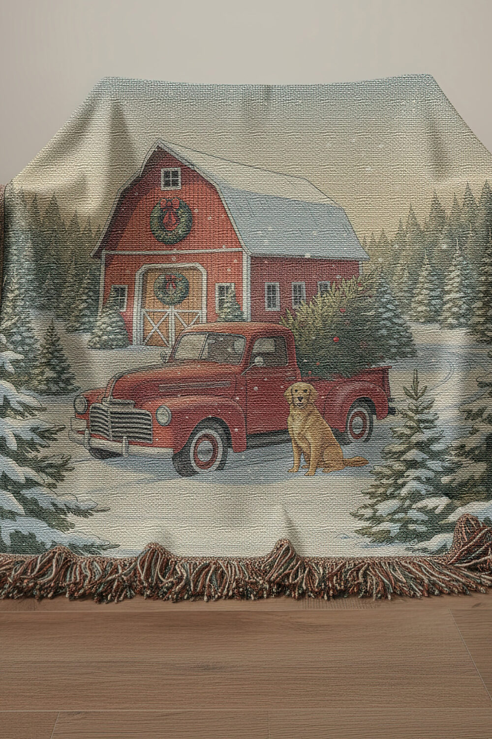 Holiday Barn Woven Blanket - 50" x 60"