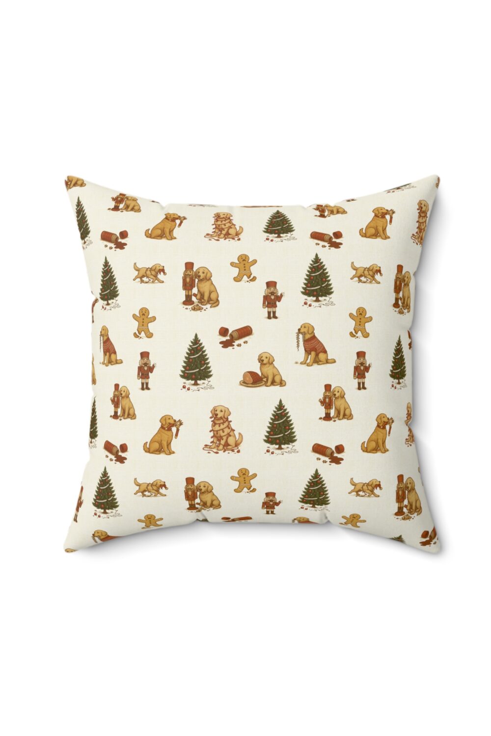 Naughty Puppy Decorative Pillow - Golden Retriever Edition