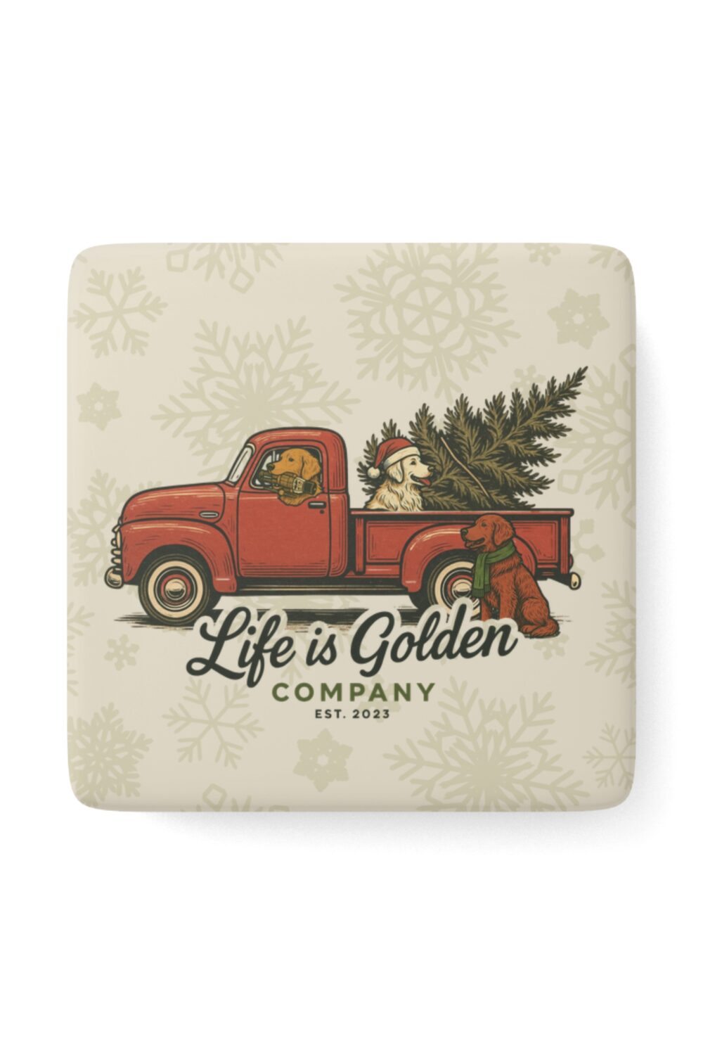 Christmas Convoy Ceramic Magnet