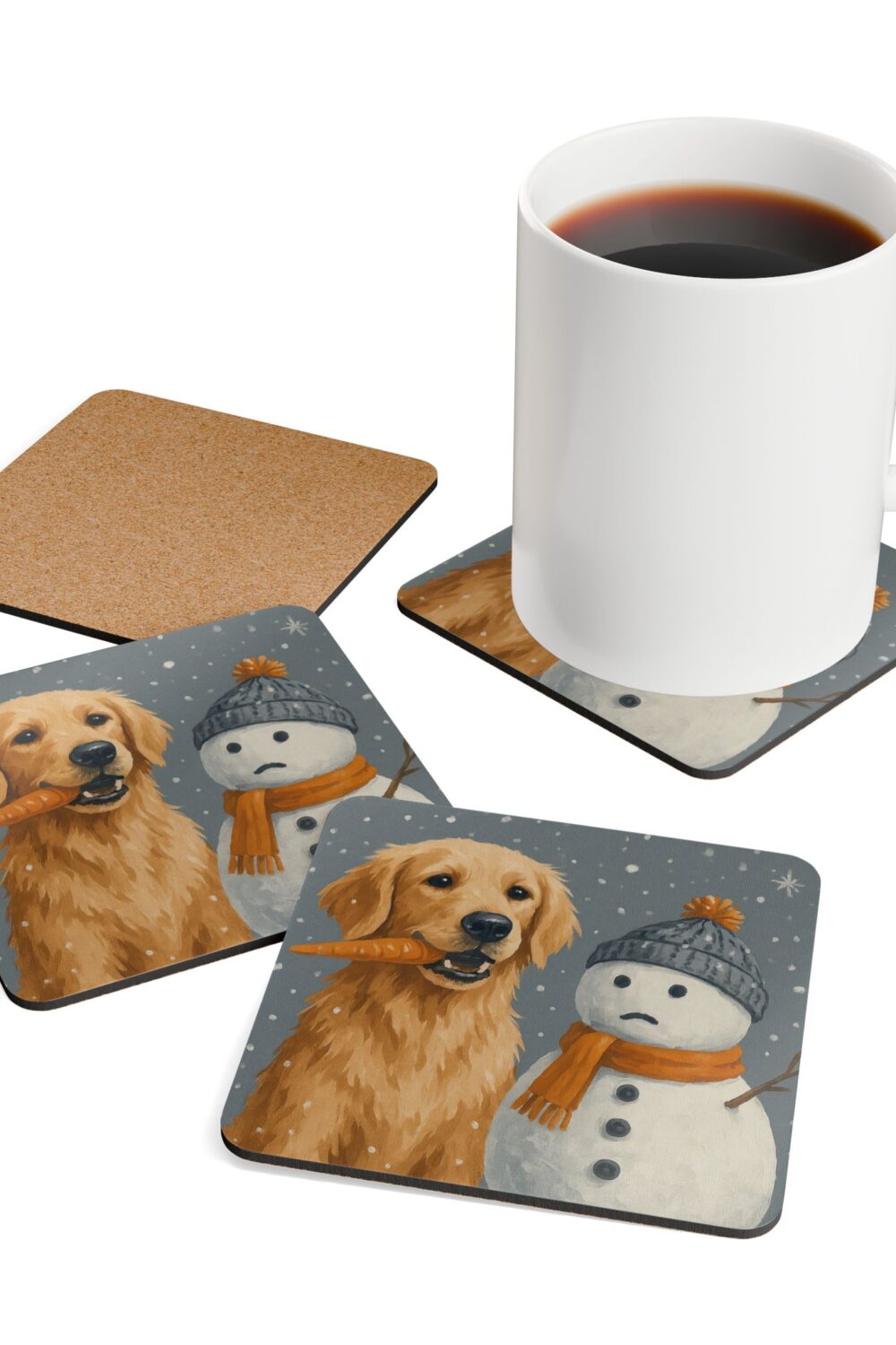 Carrot Heist Corkwood Coaster Set