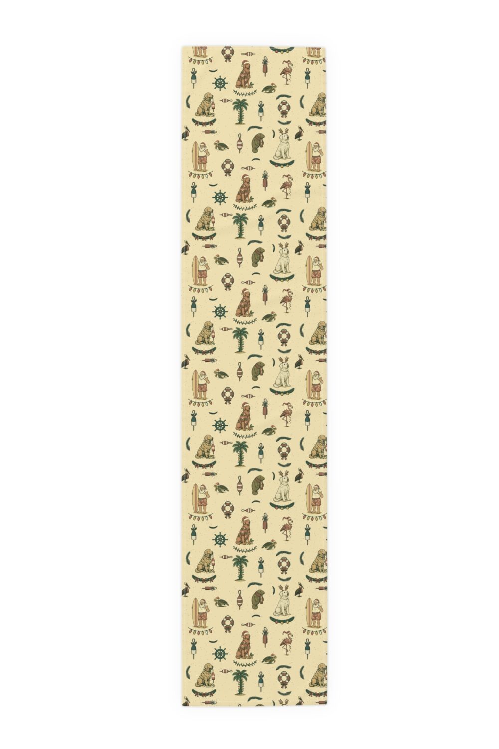 Florida Coastal Holidays Table Runner - Golden Retriever