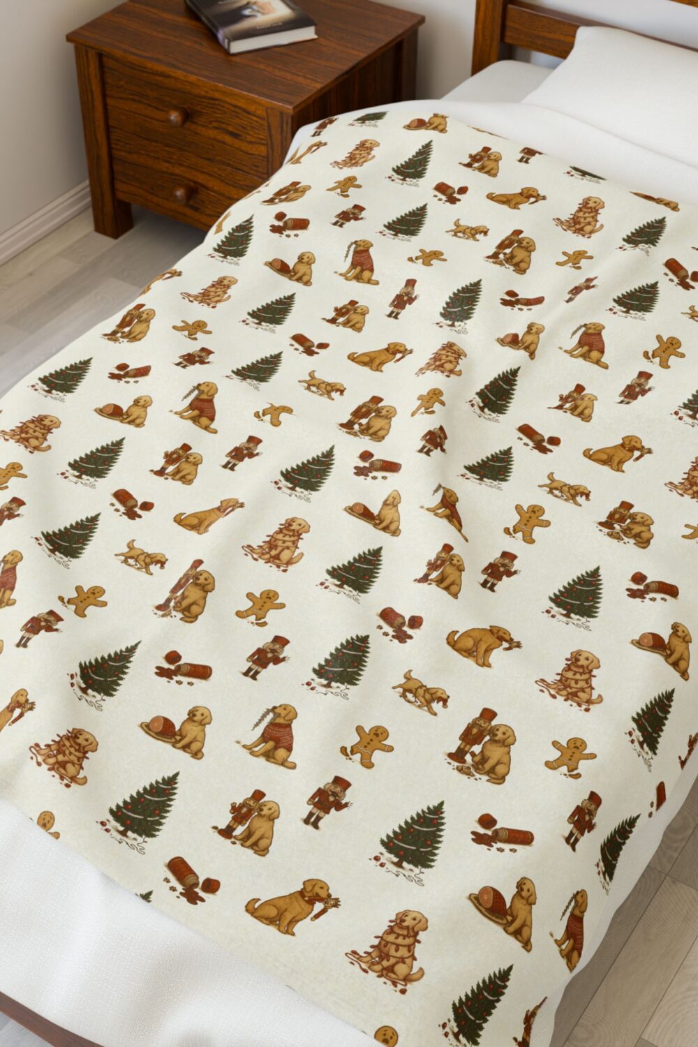 Naughty Puppy Velveteen Plush Blanket - Golden Retriever Edition