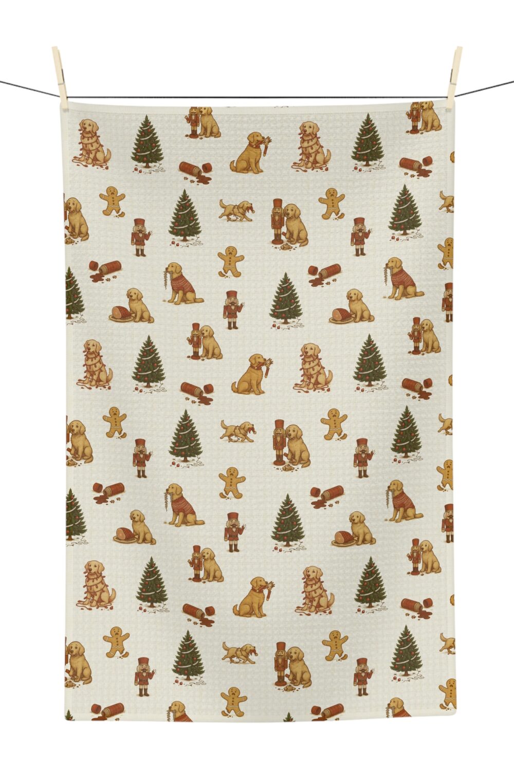 Naughty Puppy Microfiber Tea Towel - Golden Retriever Edition
