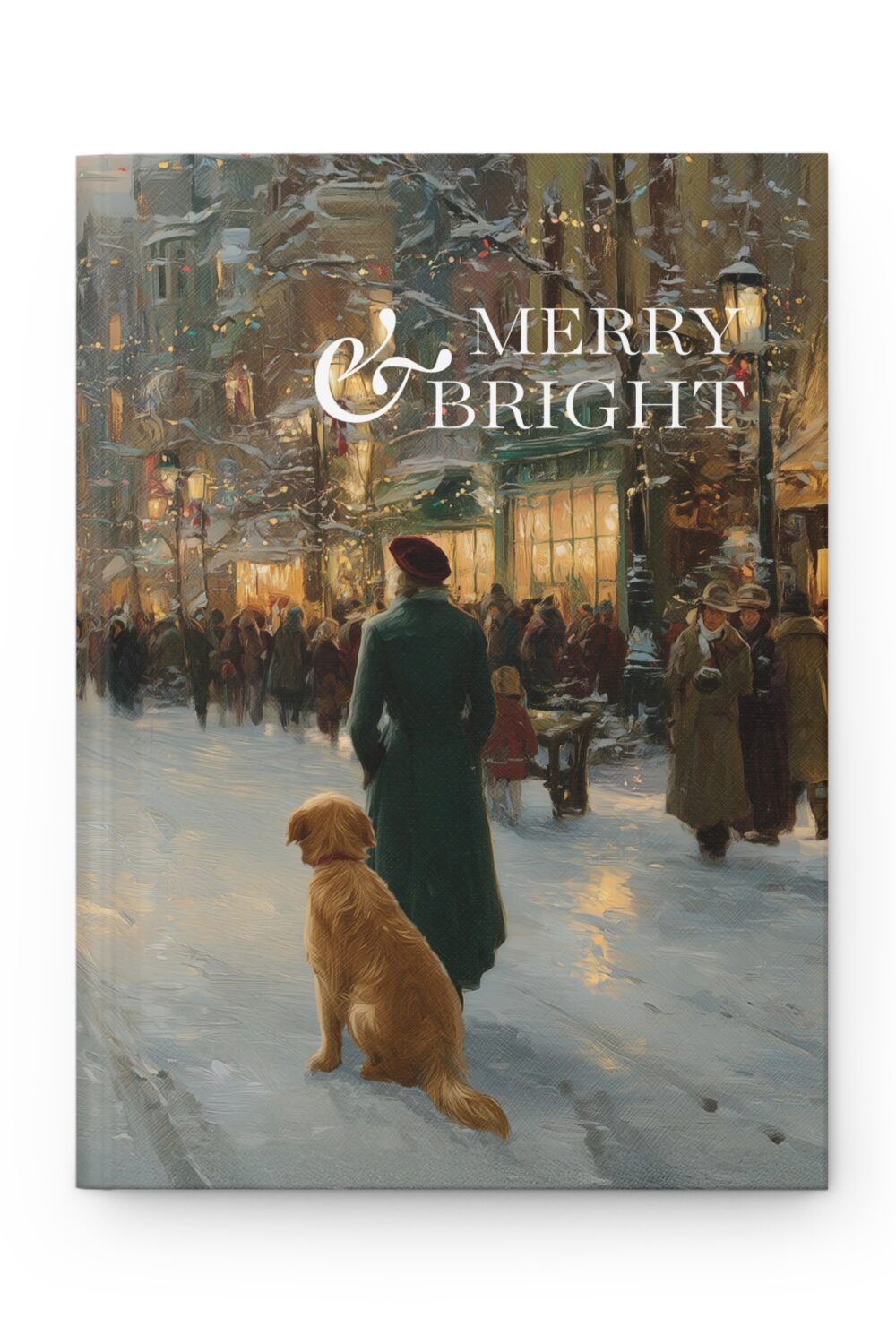 Golden Holiday Shopping Hardcover Journal