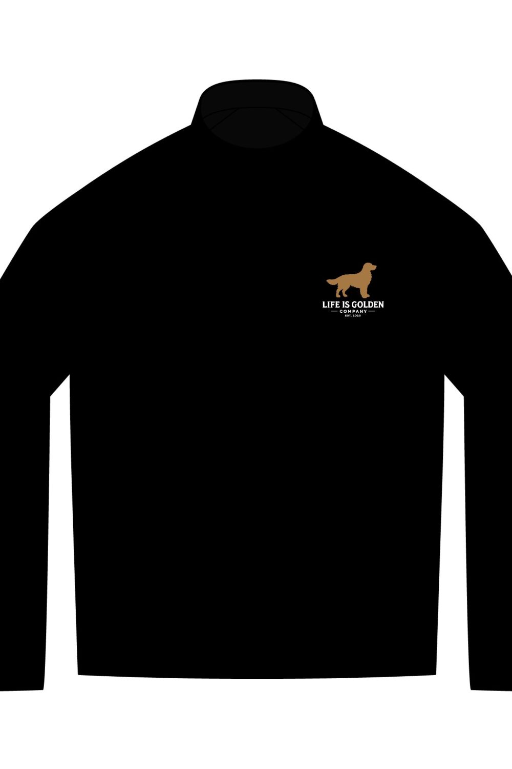 Golden Embroidered Unisex Stretch Quarter-Zip Pullover