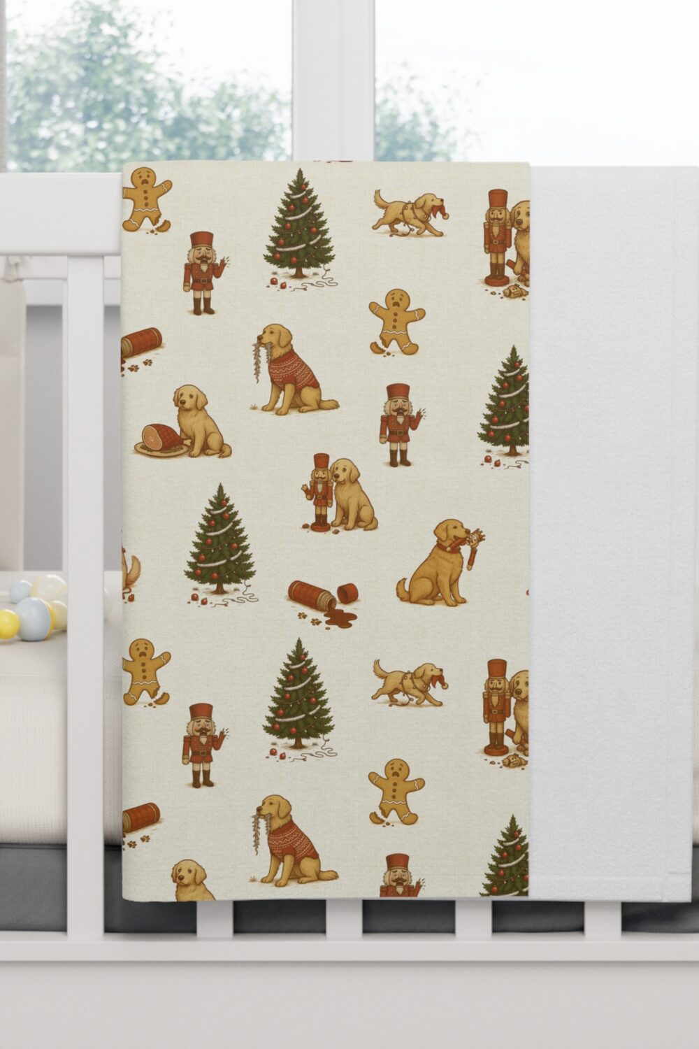 Naughty Puppy Cozy Baby Blanket - Golden Retriever Edition
