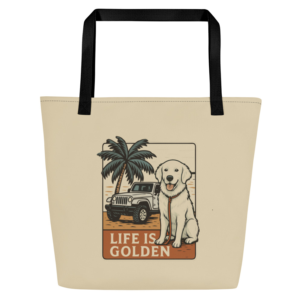 April All-Over Print Large Tote Bag