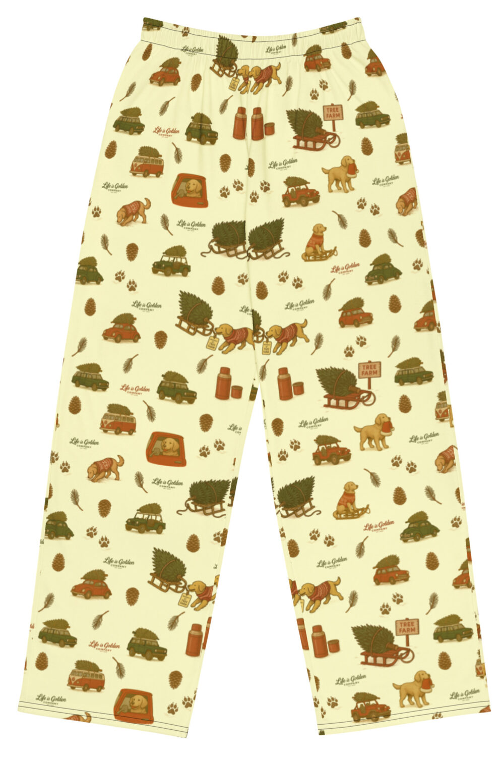Holiday Shopping Companion unisex wide-leg pajamas