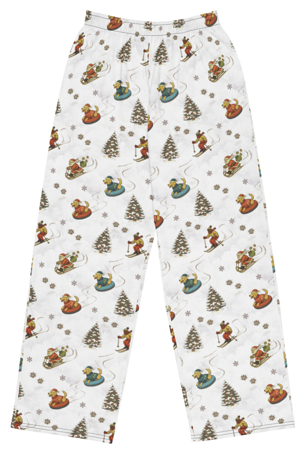 The Downhill Wide Leg Pajamas - Golden Retriever Edition