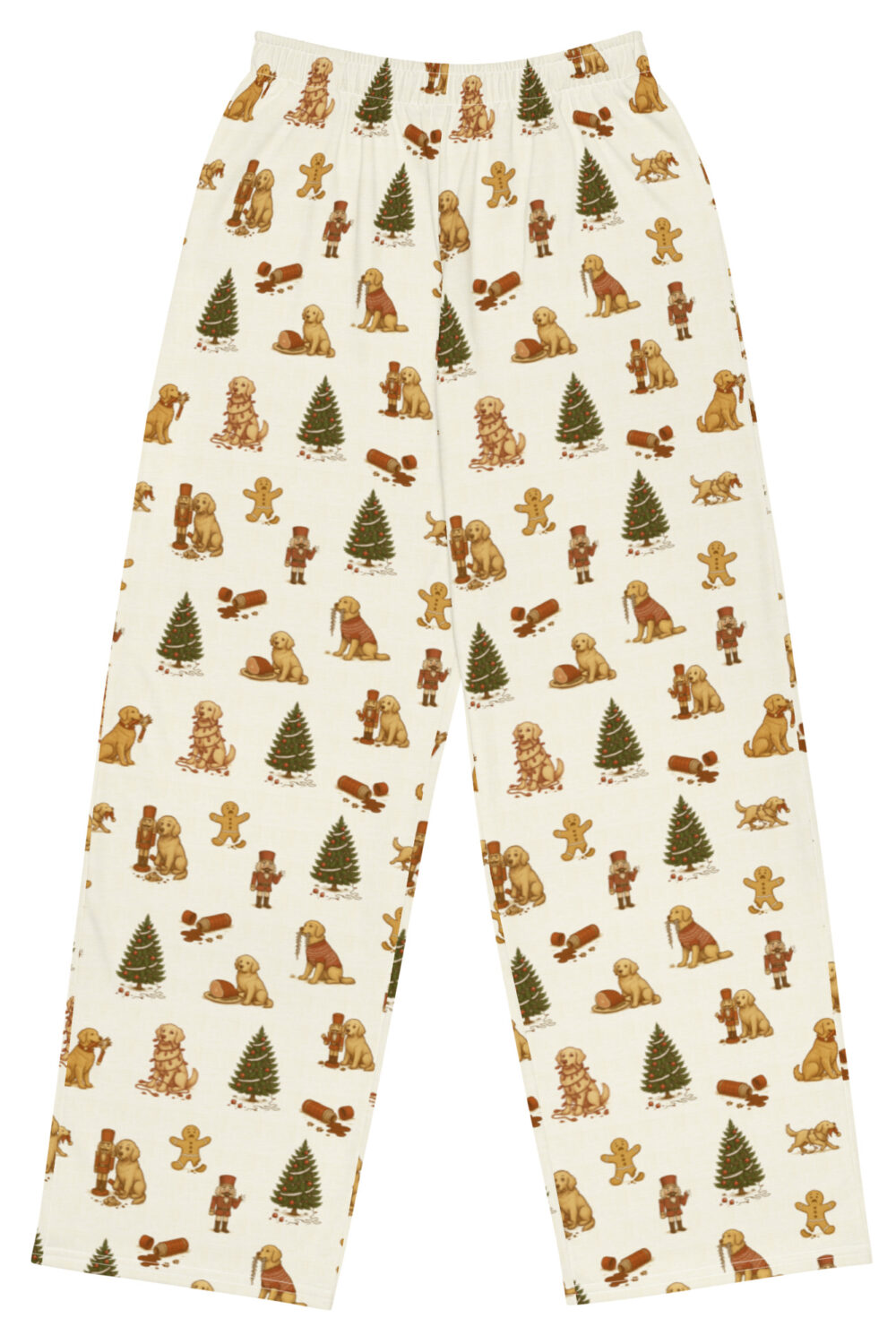 Naughty Puppy unisex wide-leg pants - Golden Retriever Edition