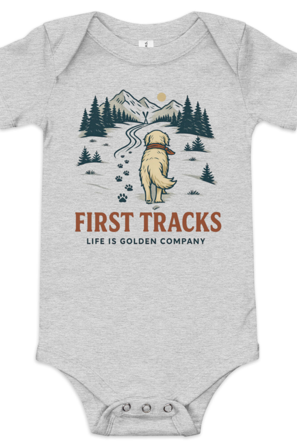 First Tracks - Cream Golden Retriever Edition Onesie