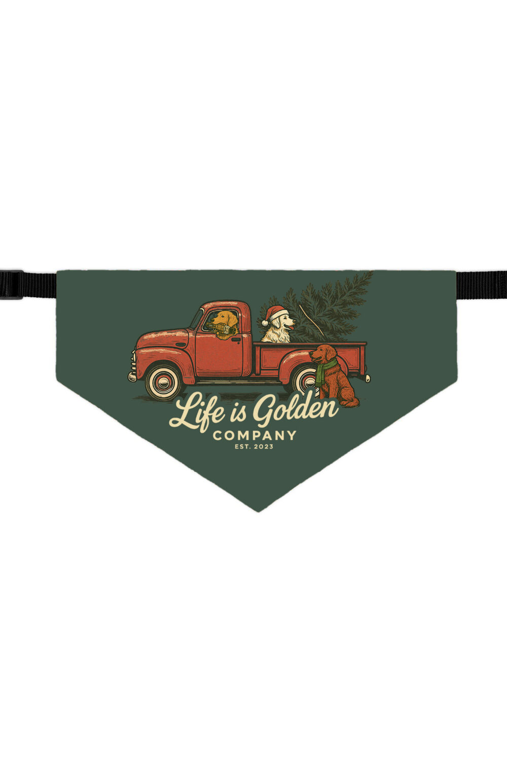 Christmas Convoy Clip-on Pet Bandana