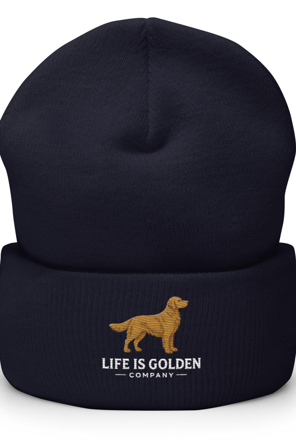 Life is Golden Embroidered Cuffed Beanie