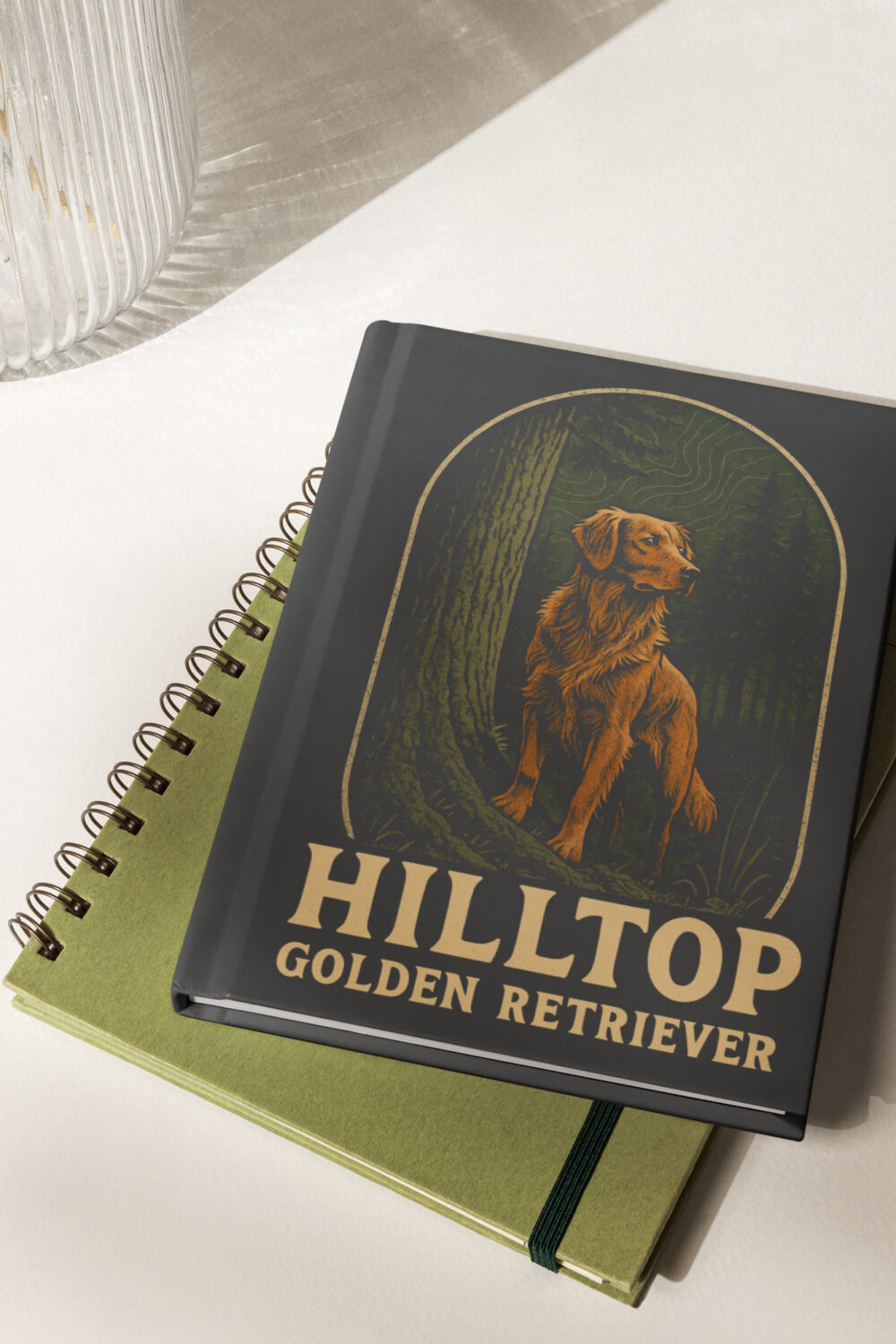 Hilltop Golden Retriever Hardcover journal matte