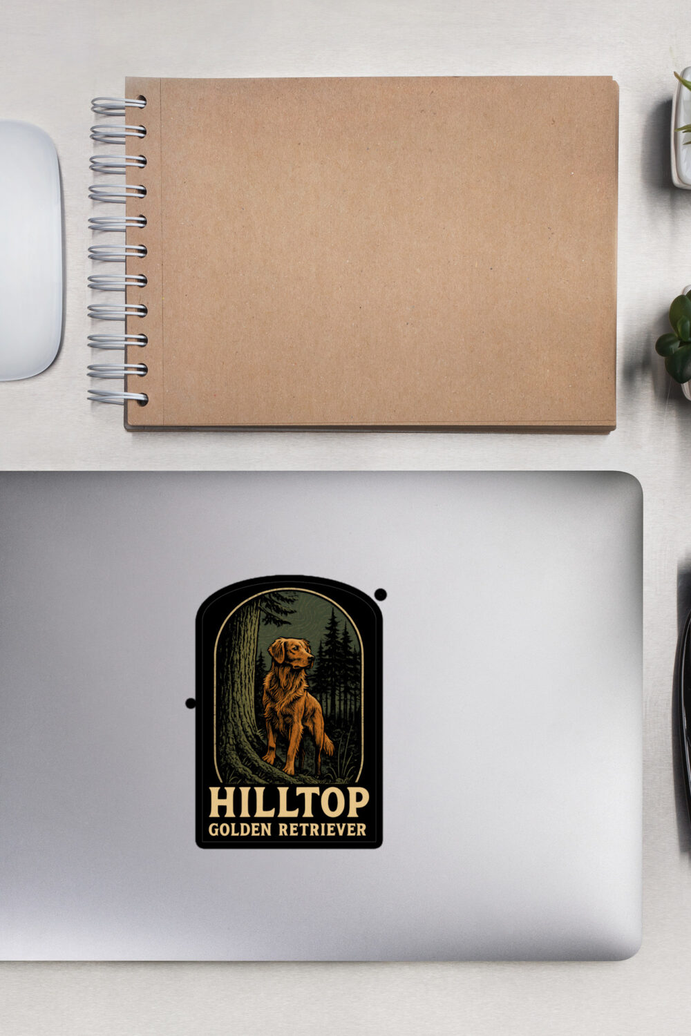 Hilltop Golden Retriever Decal