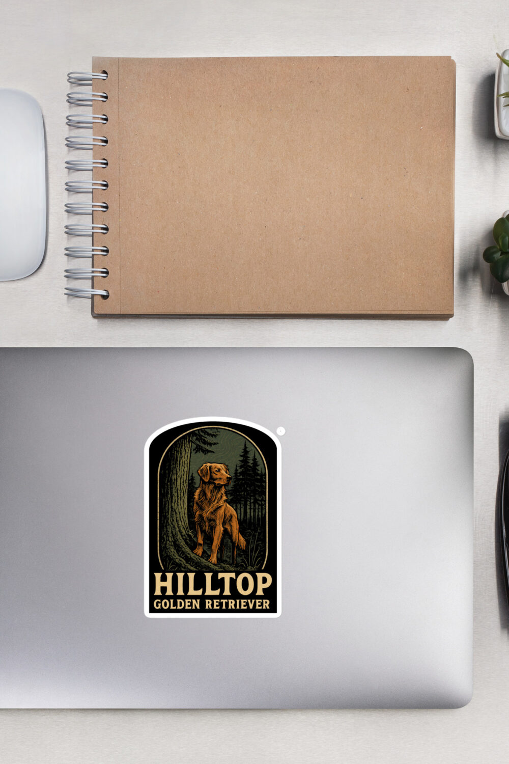 Hilltop Golden Retriever Decal
