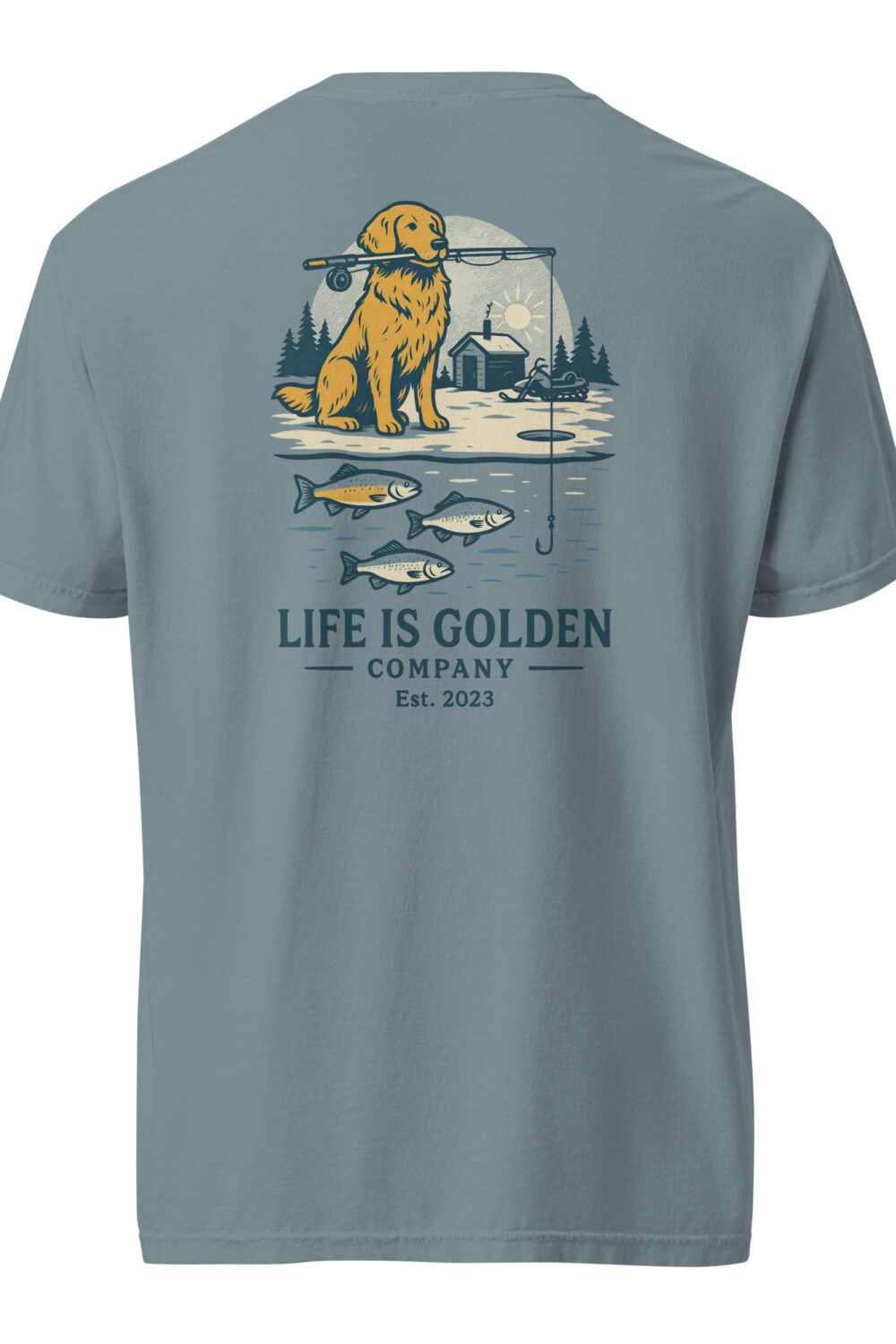 Hard Water Hound Unisex garment-dyed heavyweight t-shirt