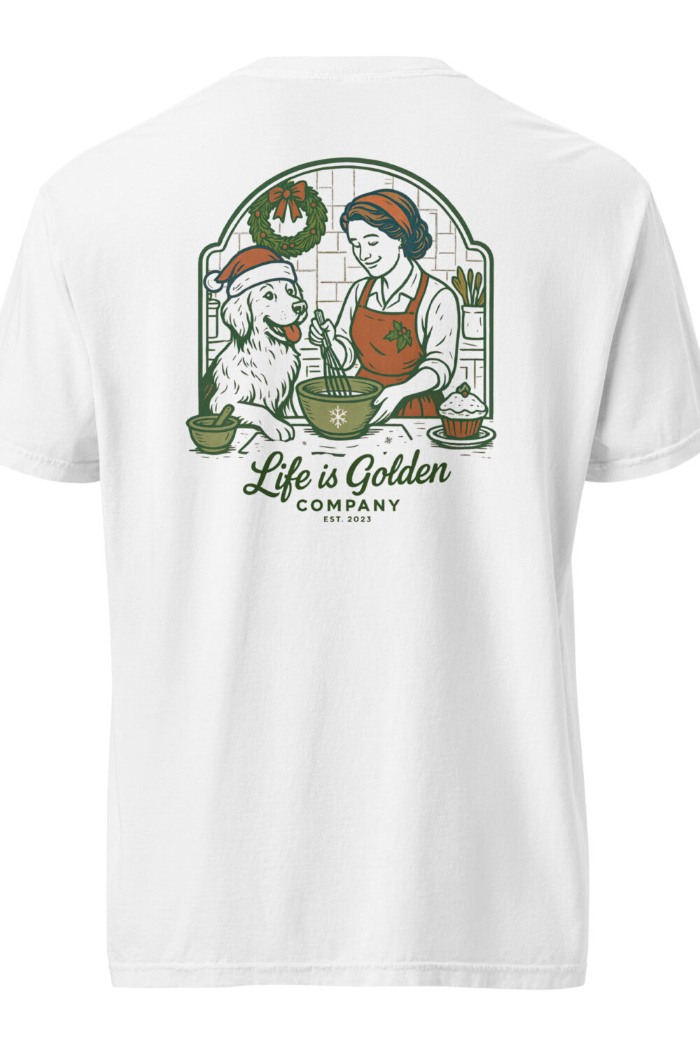 Santa's Little Baker Unisex garment-dyed heavyweight t-shirt