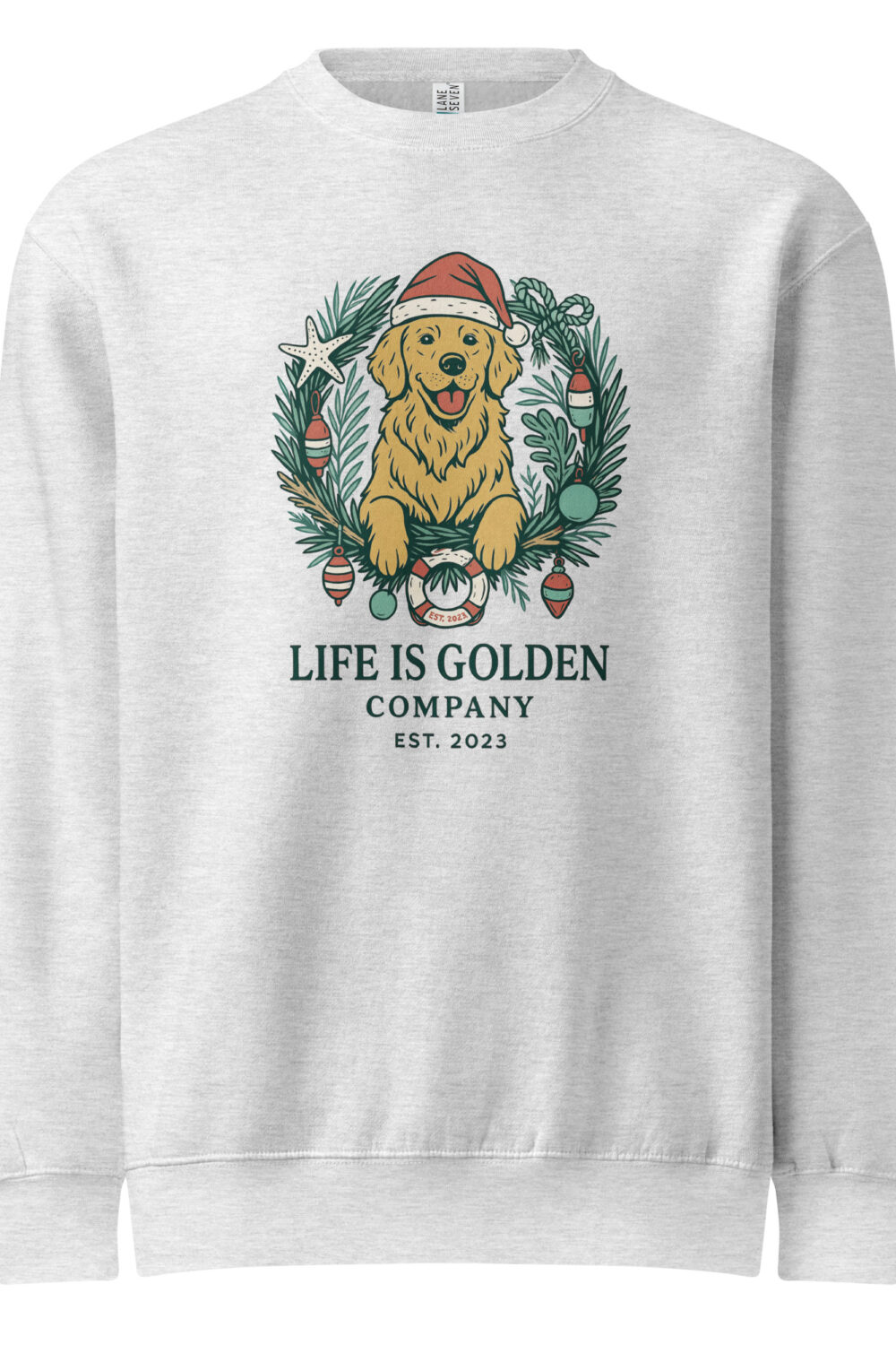 Wreathed for Christmas Unisex premium crew neck sweatshirt