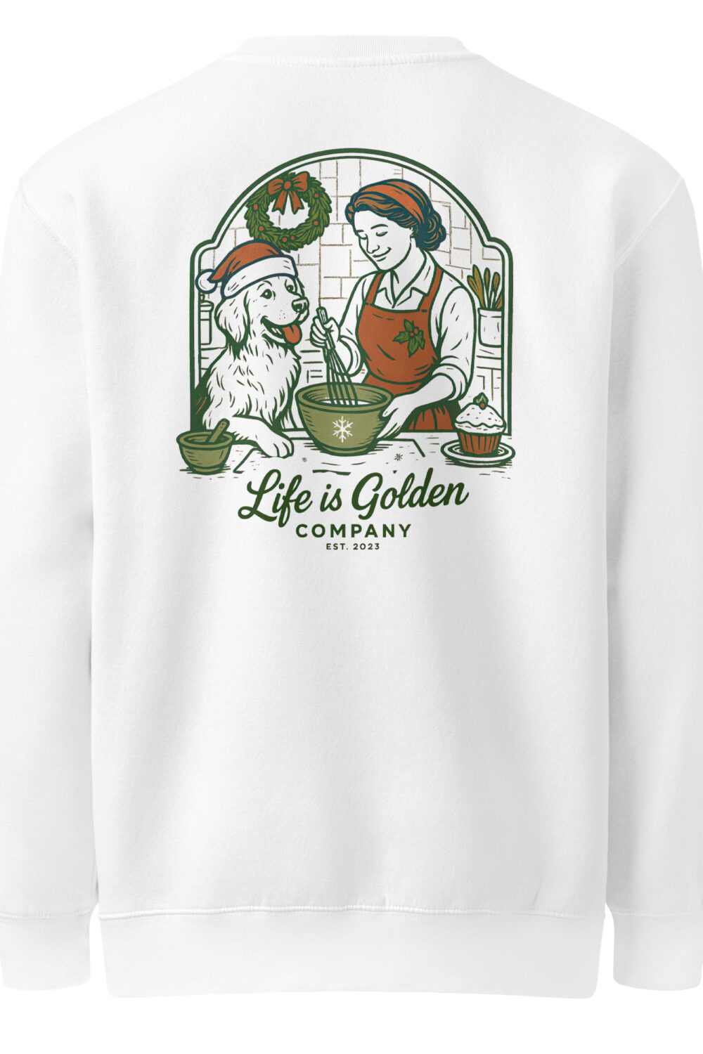 Santa's Little Baker Unisex premium crew neck sweatshirt