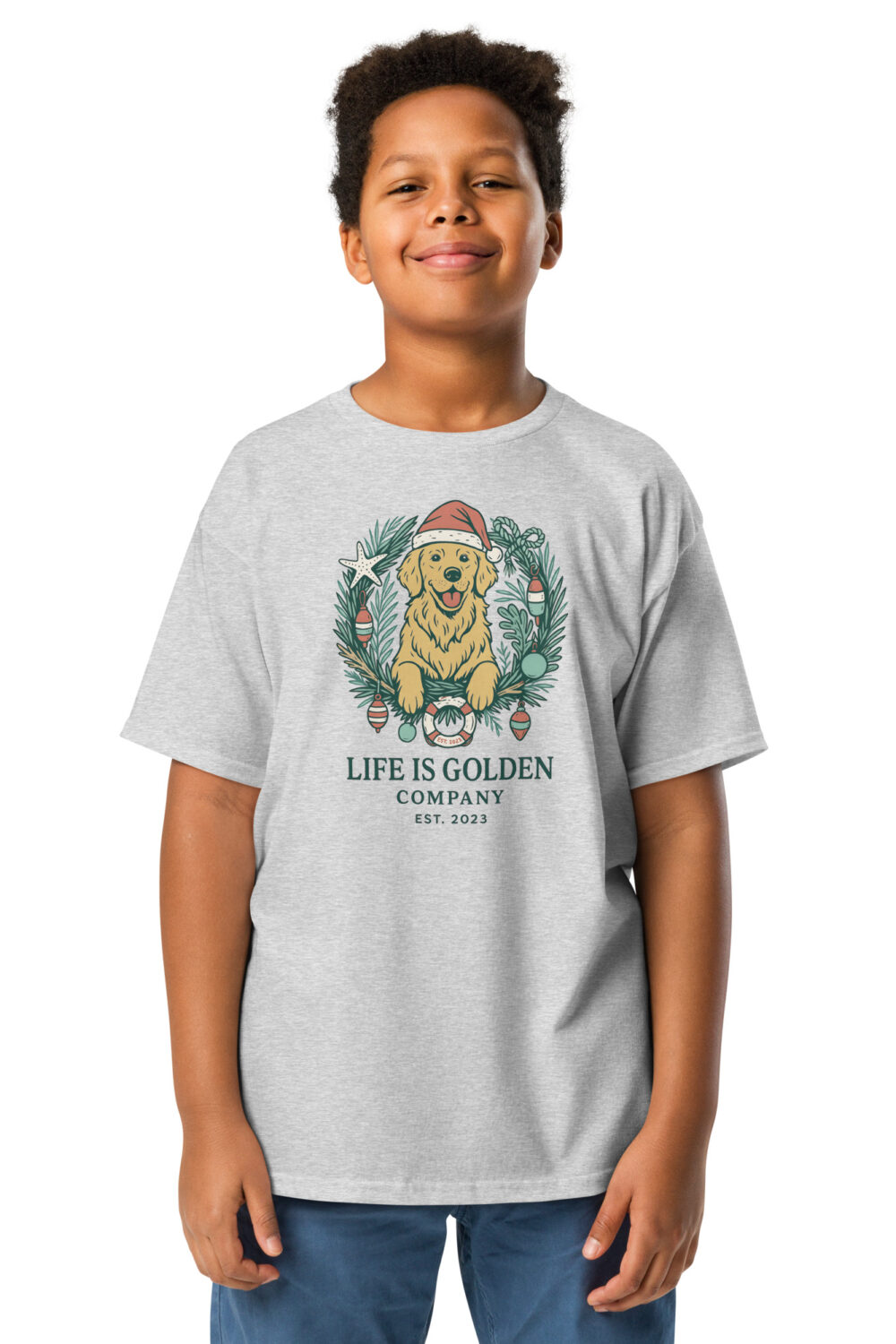 Wreathed for Christmas Youth classic tee