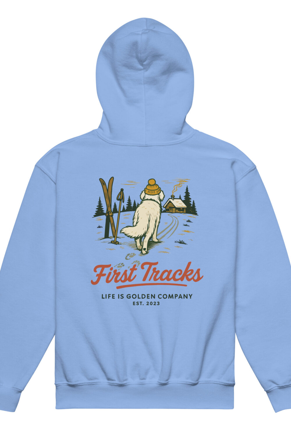 First Tracks - Cream Golden Retriever Edition Youth heavy blend hoodie