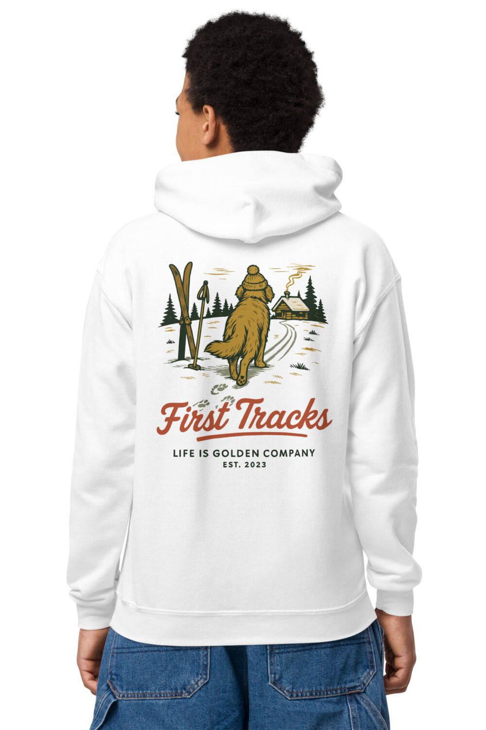 First Tracks - Golden Retriever Edition Youth heavy blend hoodie