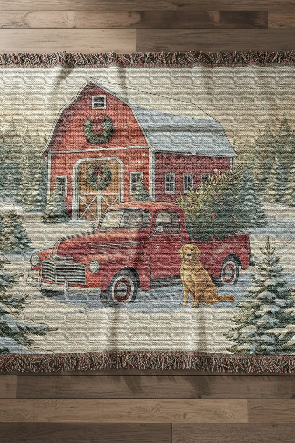 Holiday Barn Woven Blanket