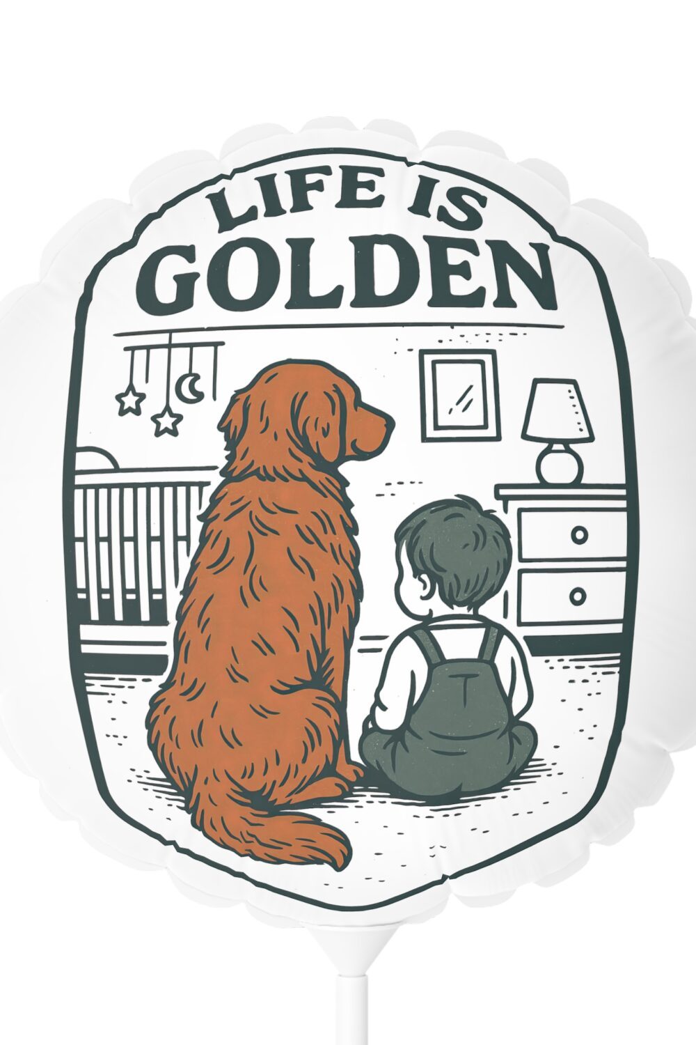 One Golden Year Balloon