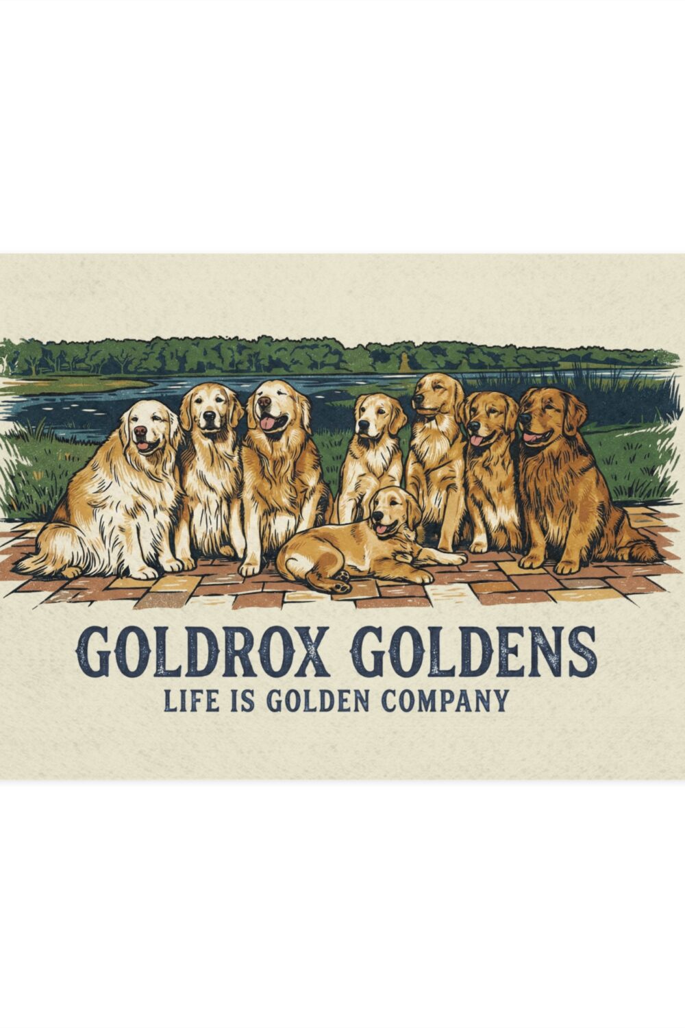 GoldRox - Shades Of Gold Pet Food Mat (12x18)