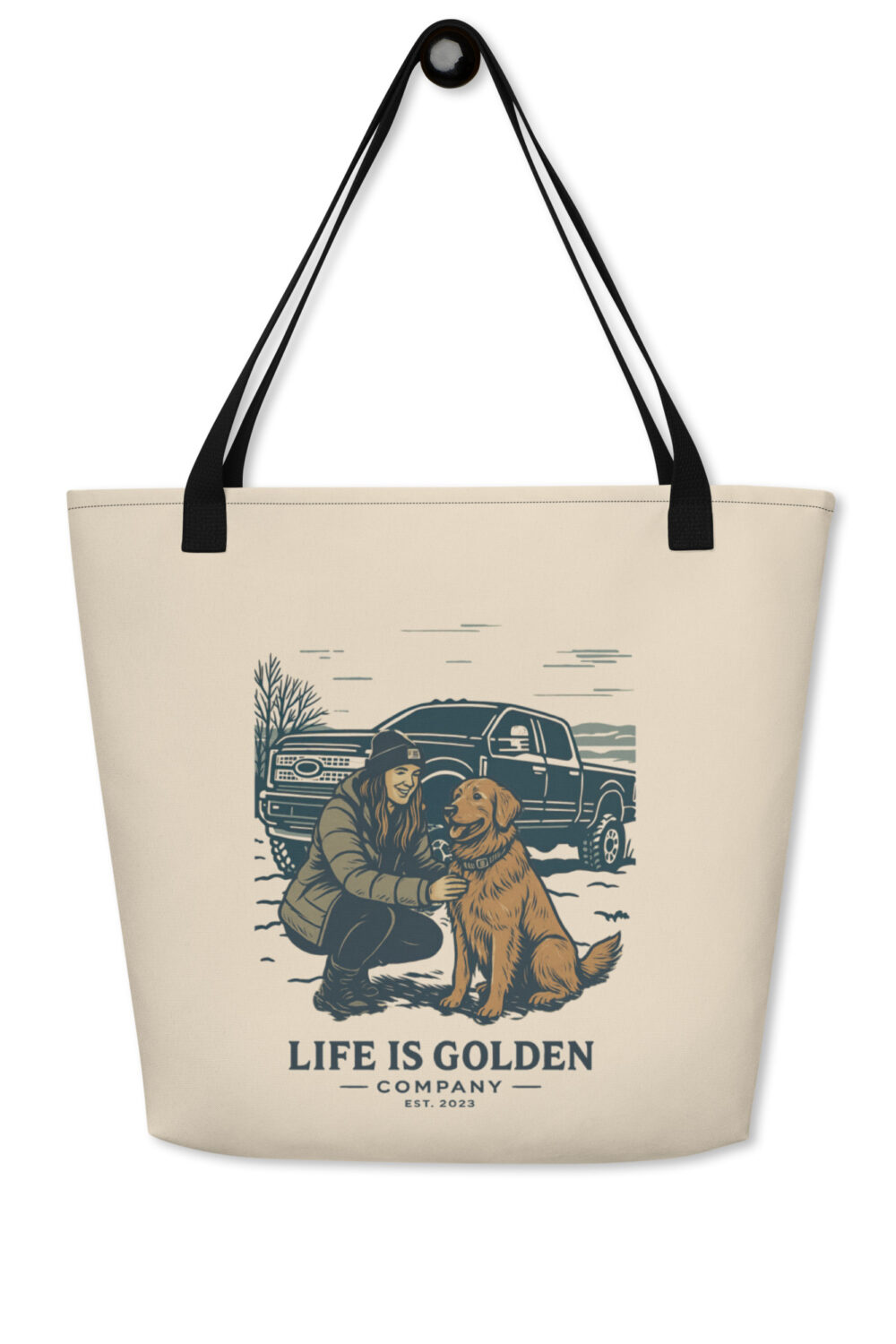 For the love of the Golden Truck Tote Bag
