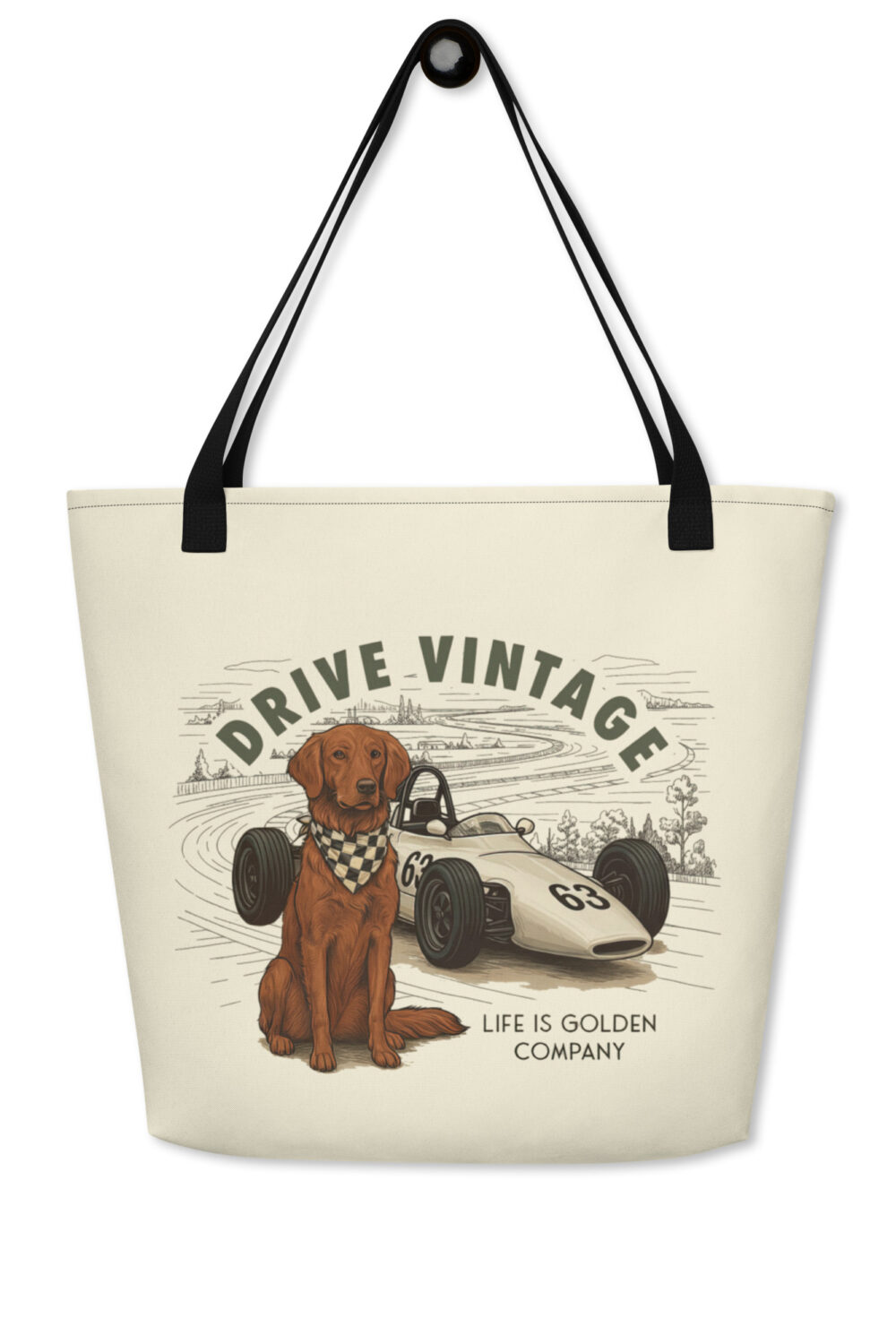 Drive Vintage Large Tote Bag
