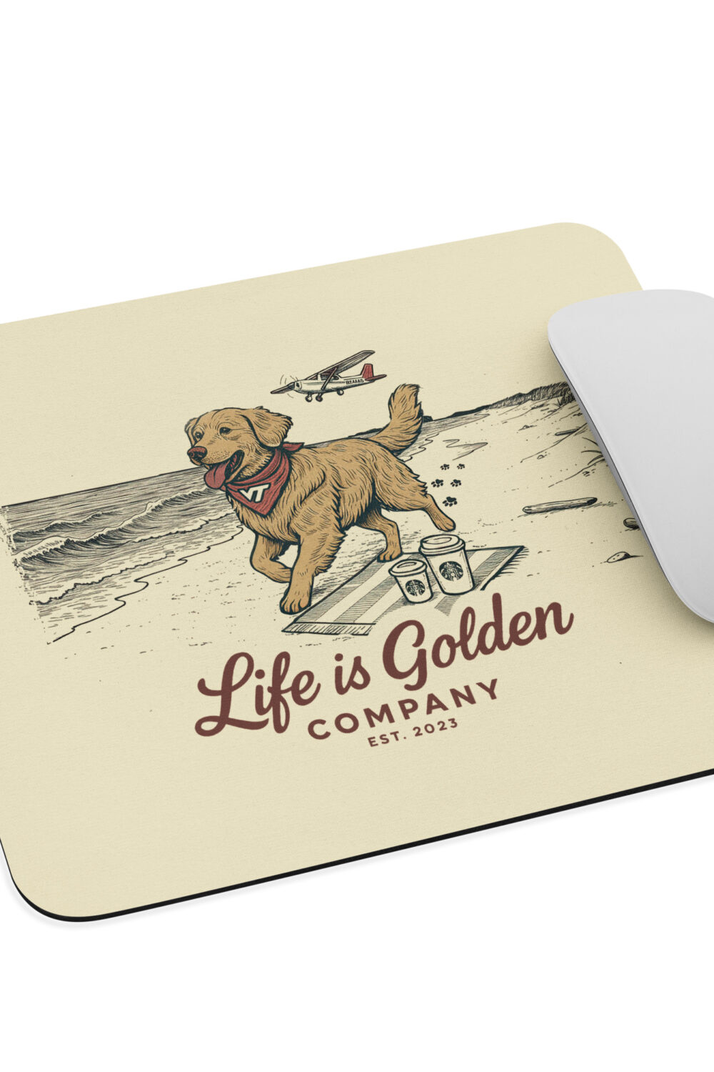 VT Beach Run Mouse pad