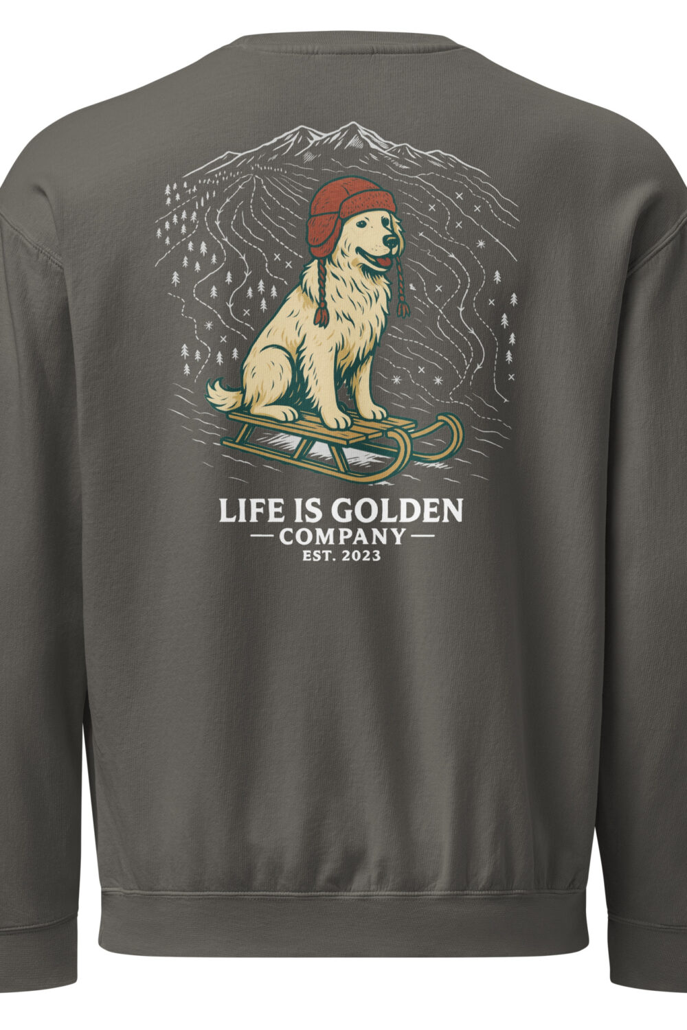 Sled Dog Unisex Midweight Fleece Crewneck Sweatshirt