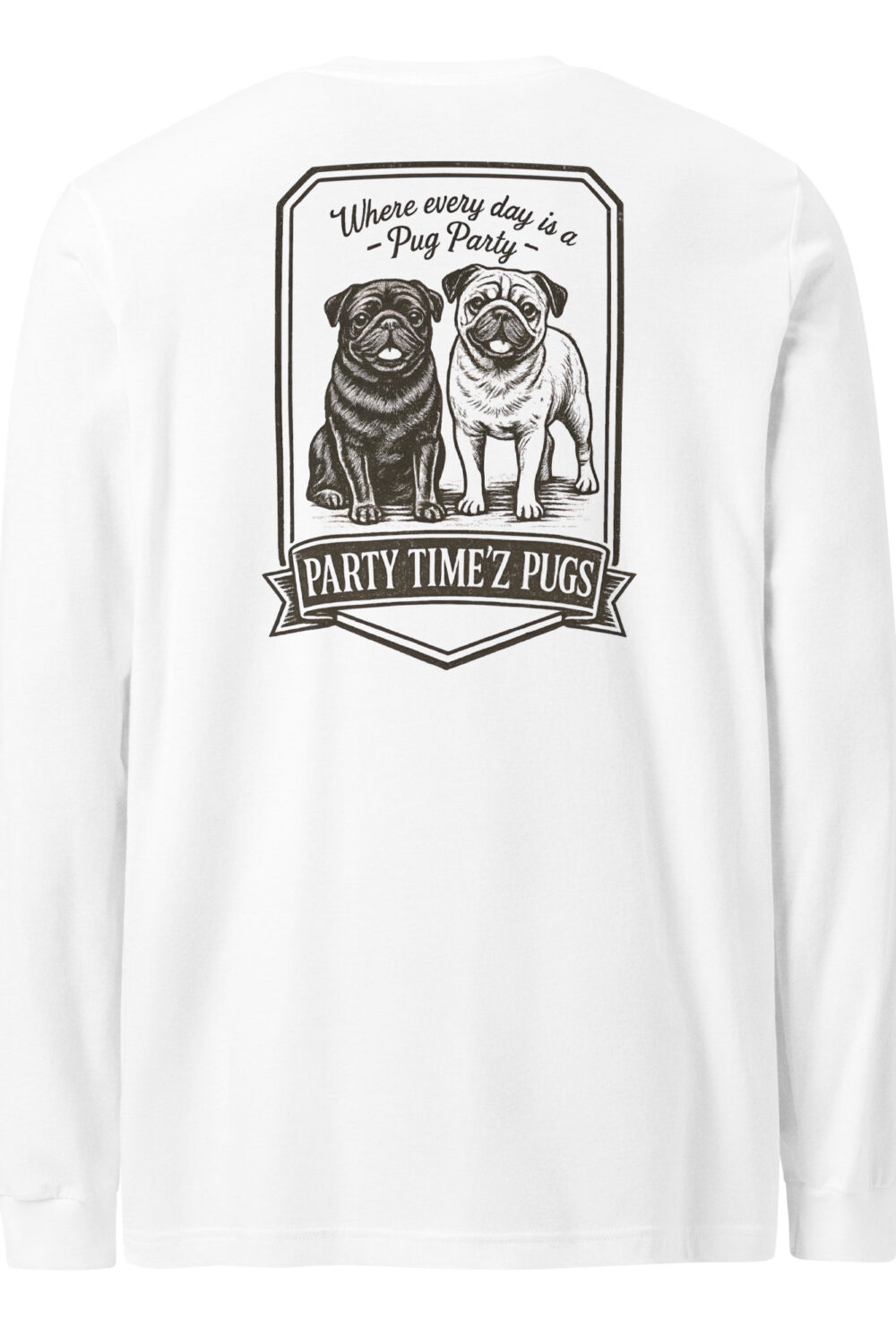 Party Time'Z Pugs Unisex Long Sleeve Tee