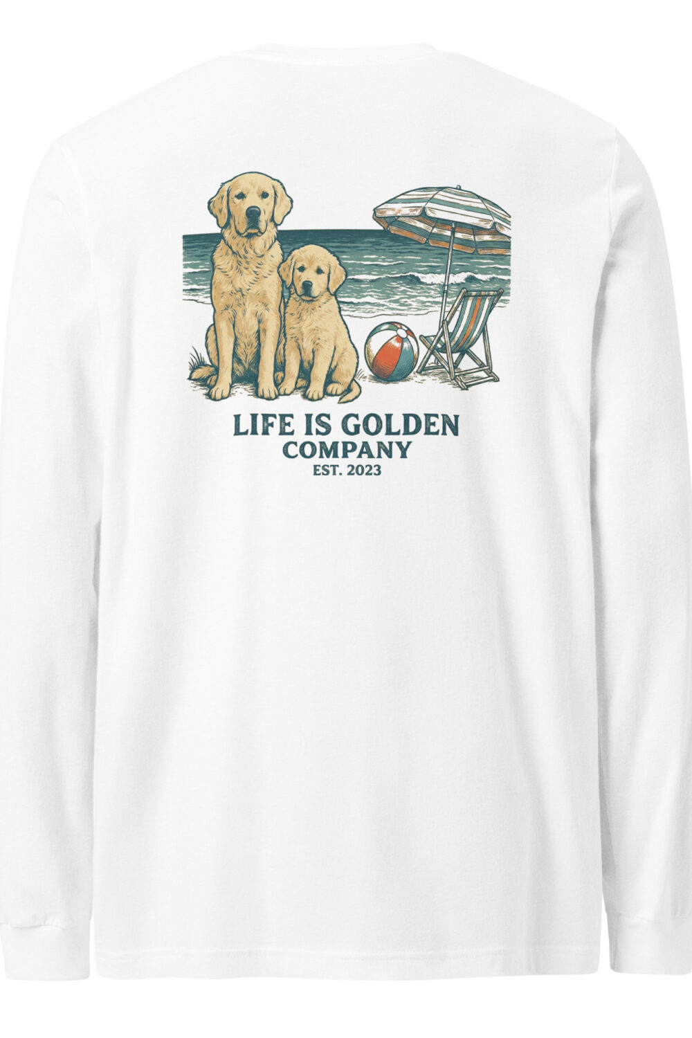 Beach Day Pups Unisex Long Sleeve Tee
