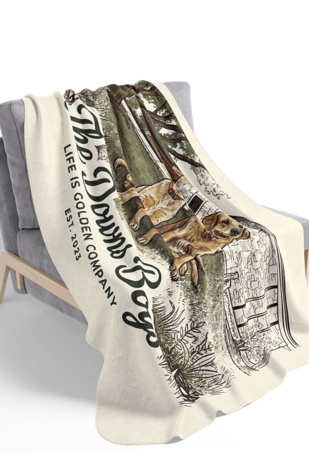 The Downs Boys Cozy Fleece Sherpa Blanket