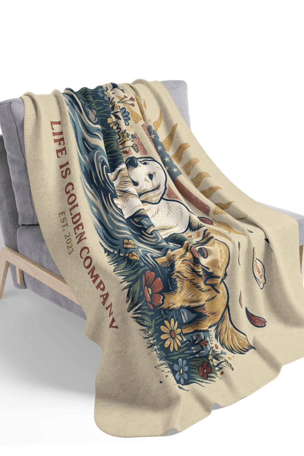 Flynn & Miss Violet Cozy Fleece Sherpa Blanket