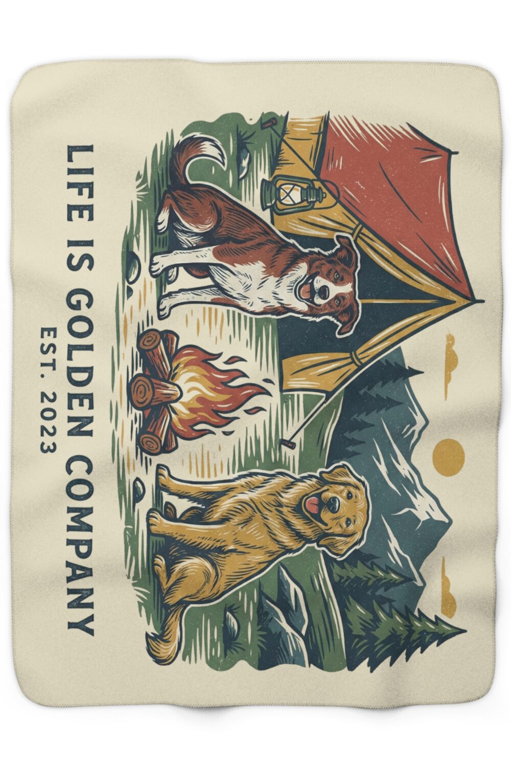 Mountain Campers Cozy Sherpa Fleece Blanket