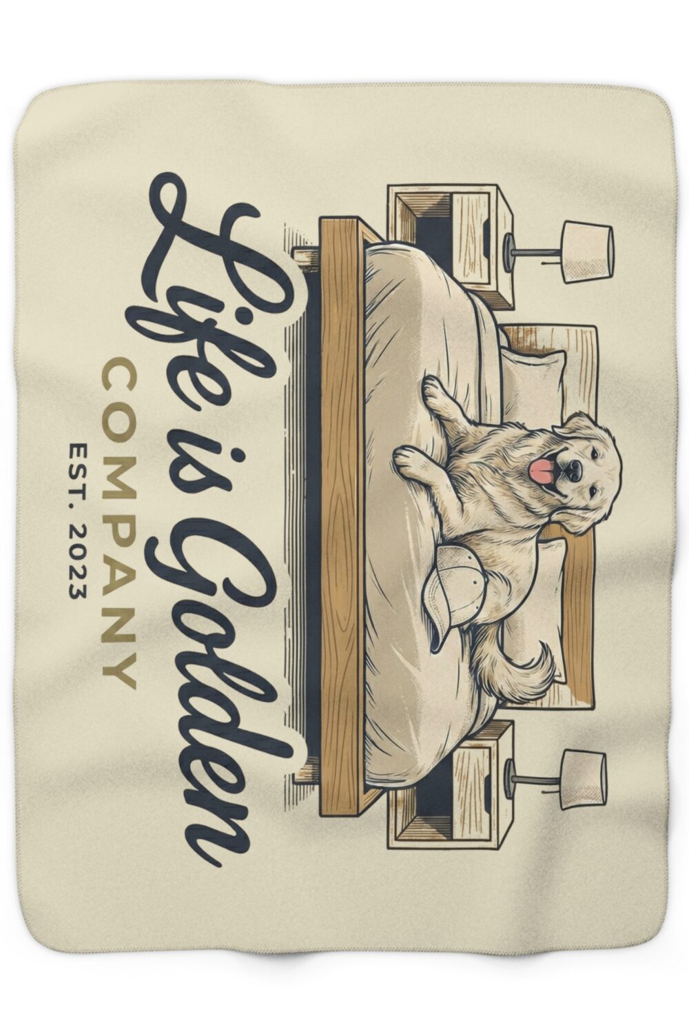 Stay Cozy, Stay Golden Cozy Sherpa Fleece Blanket