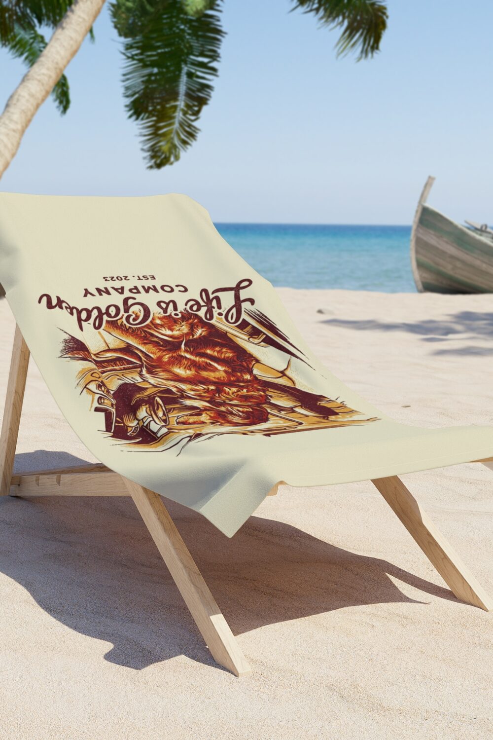 Golden Passenger Beach Towel