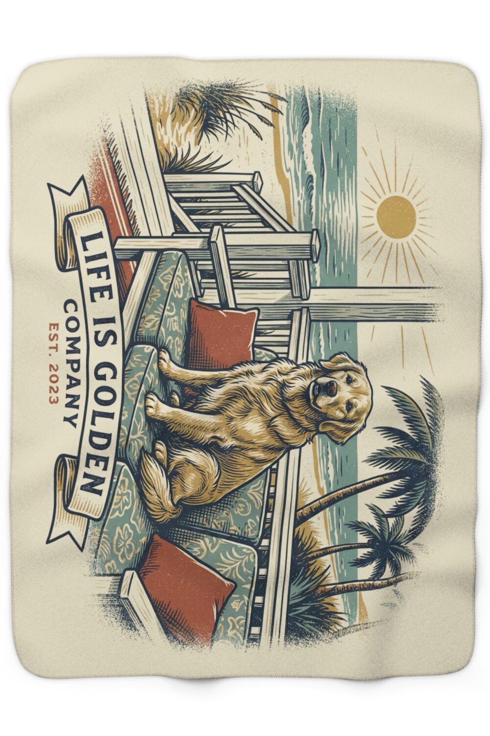 Beachside Comfort Cozy Sherpa Fleece Blanket