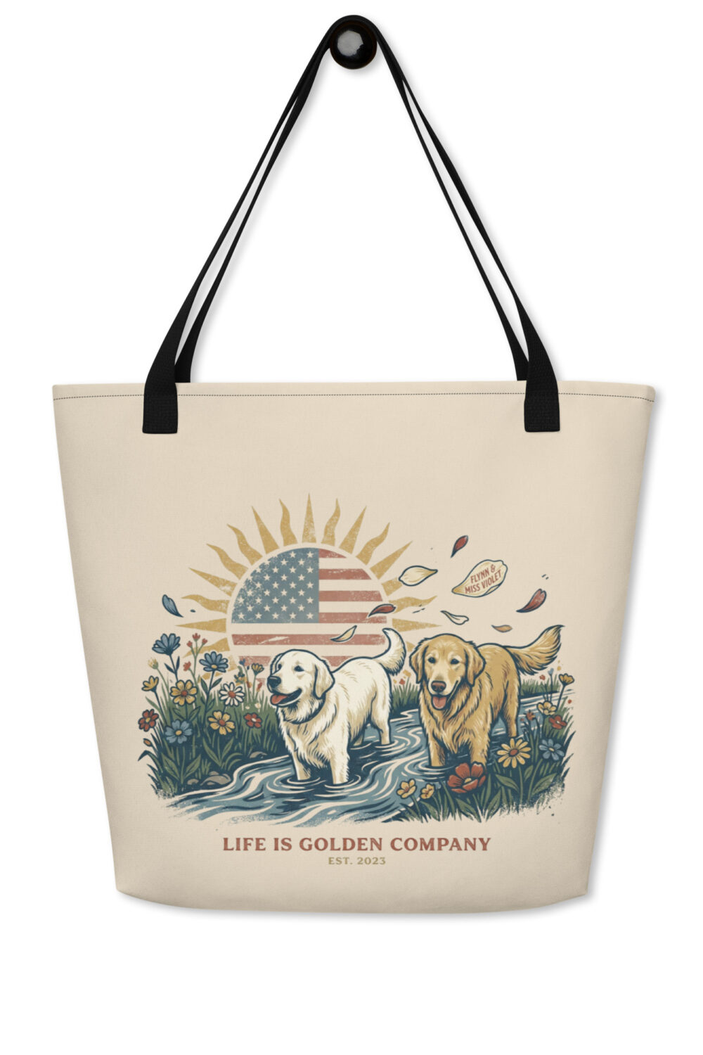 Flynn & Miss Violet Large Tote Bag