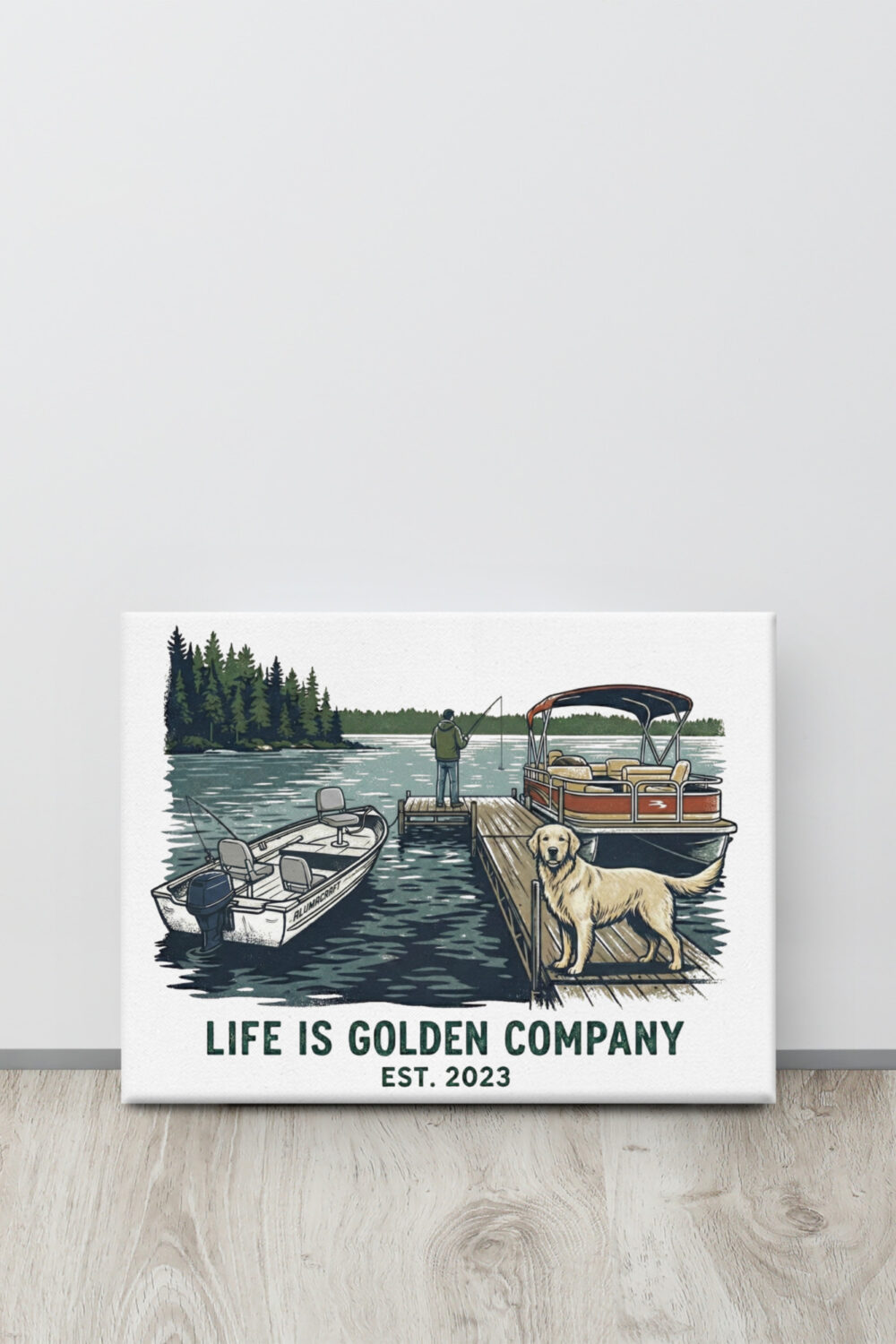 Minnesota Fishing 12 x 16 Canvas