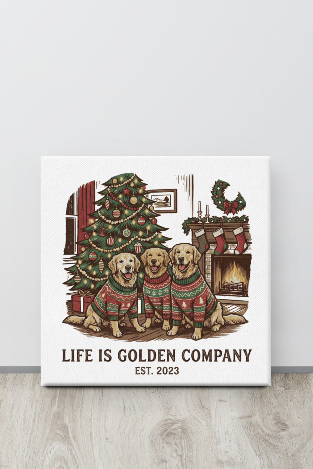 Christmas Trio 16 x 16 Canvas