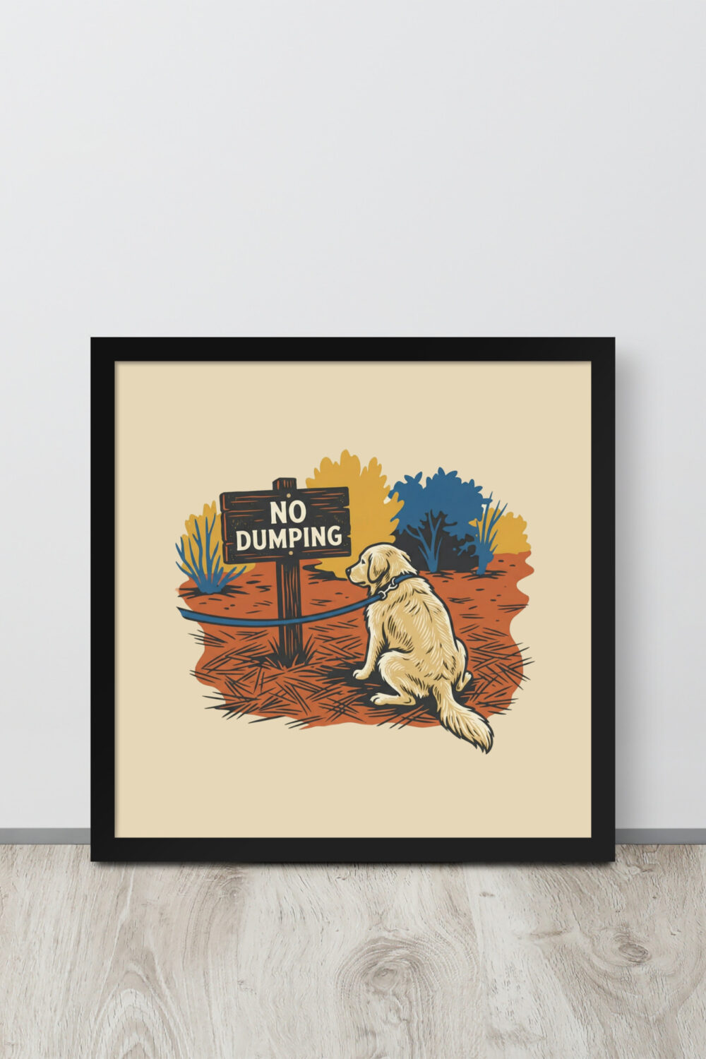 No Dumping Framed poster