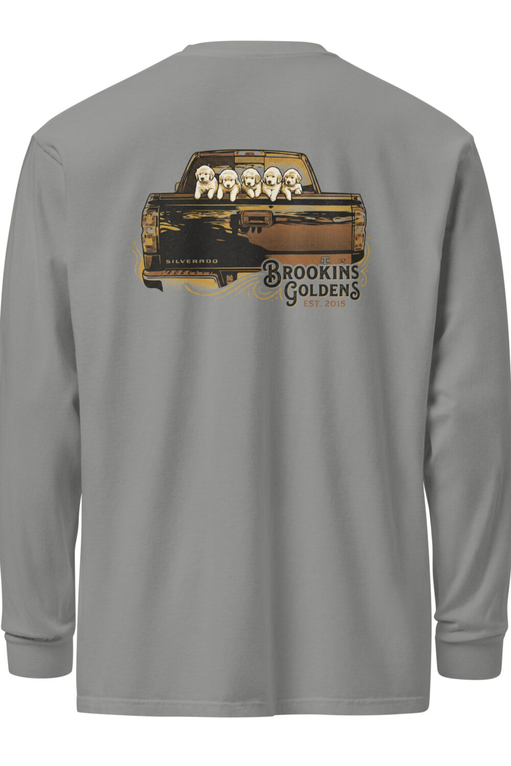 Brookins Goldens Pickup Garment-dyed heavyweight long-sleeve tee