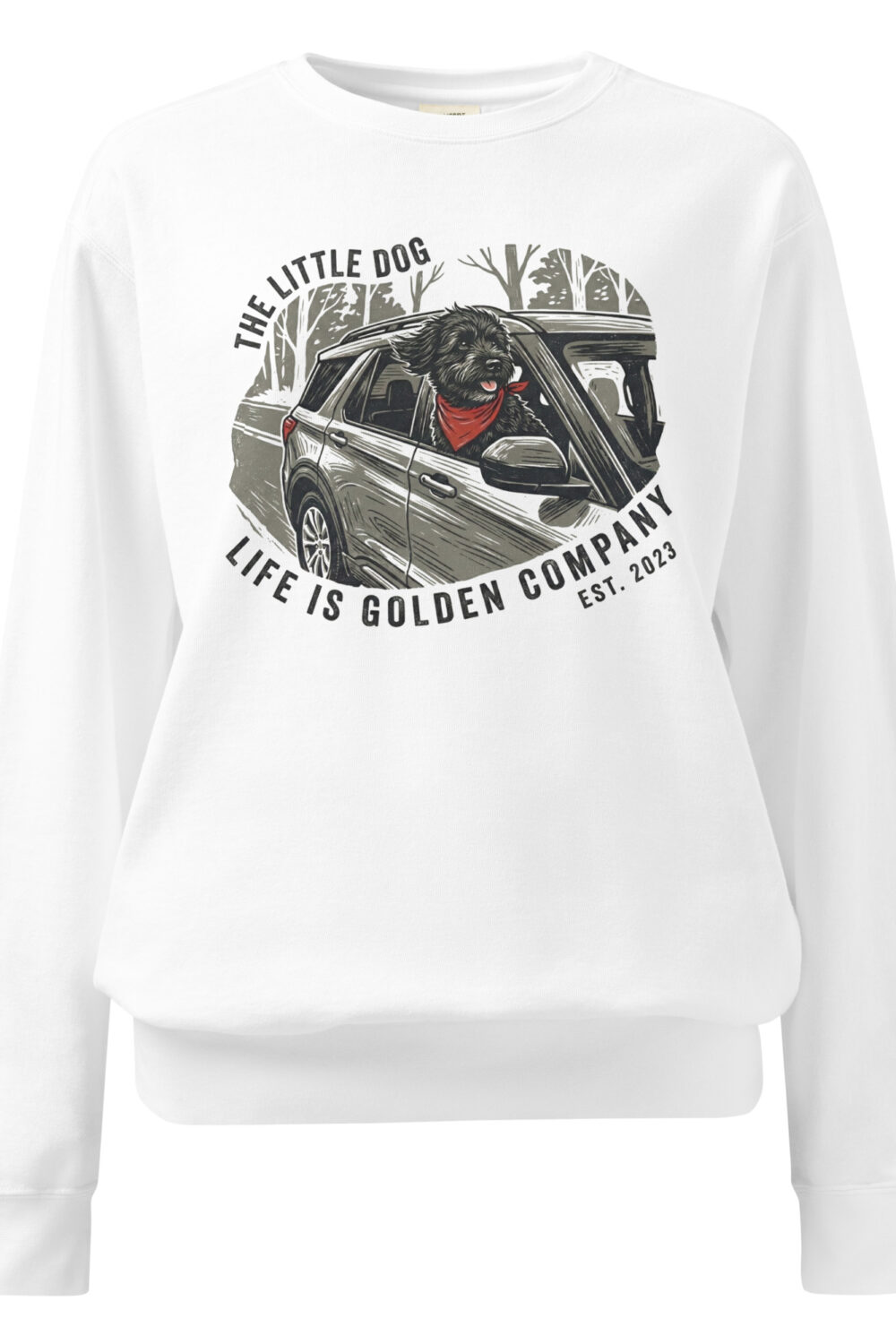 The Little Dog Unisex garment-dyed Crew Neck