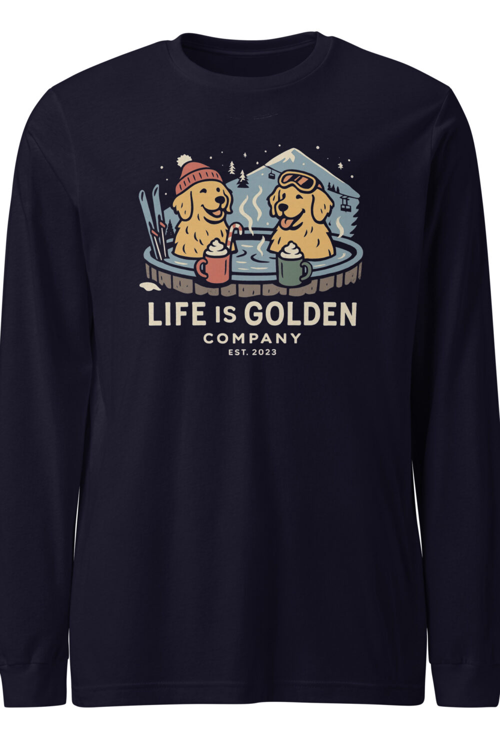 Hot Tub Dogs Unisex Long Sleeve Tee
