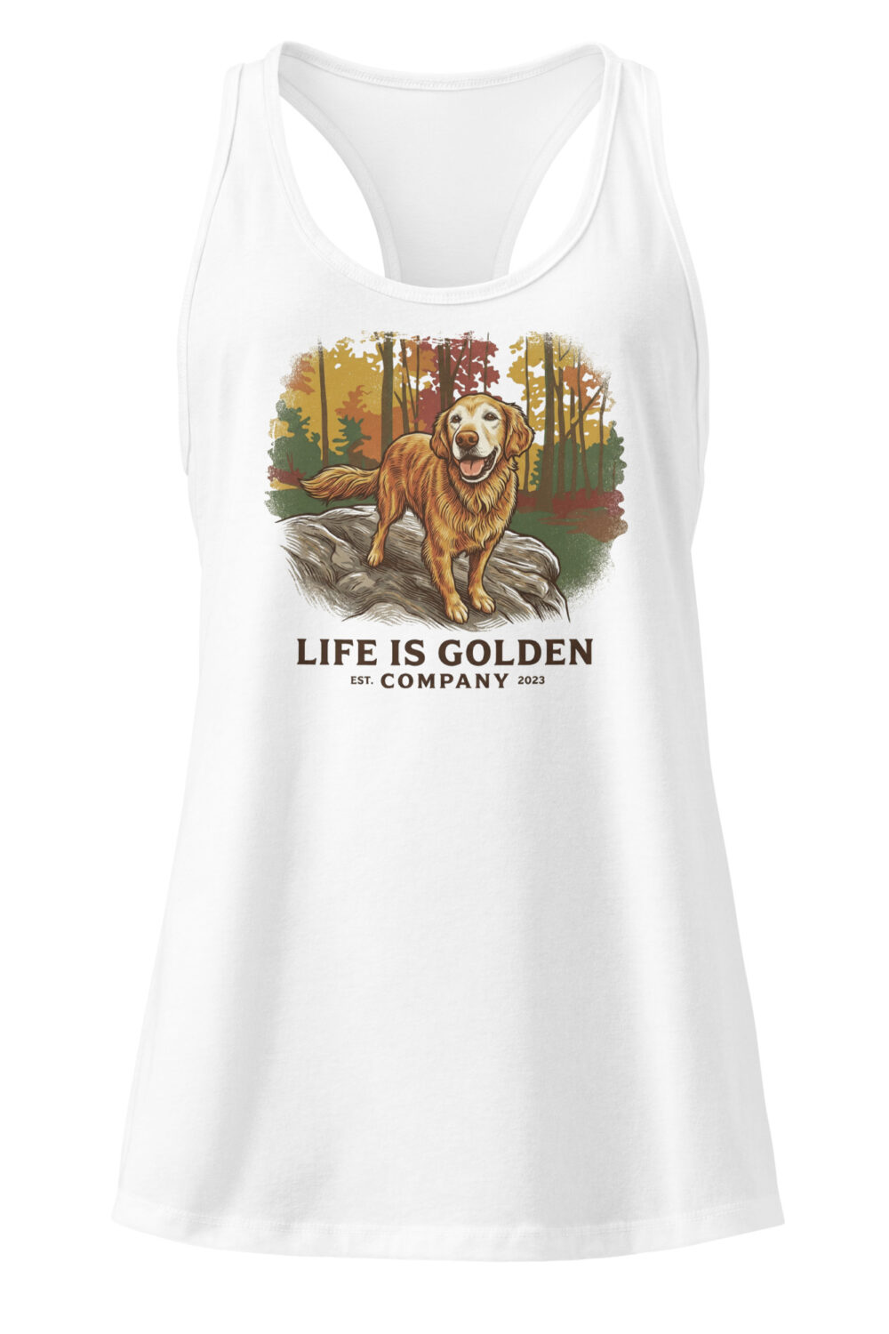 Autumn of a Golden Women’s fitted racerback tank top